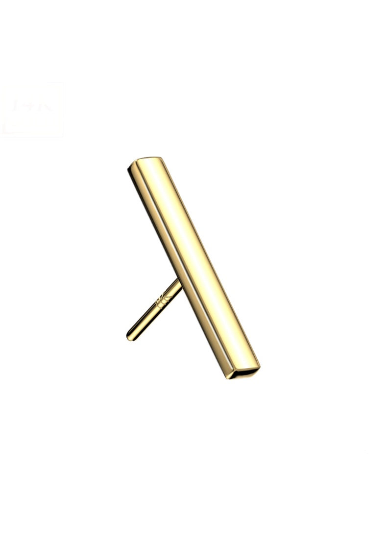 14K Threadless Post