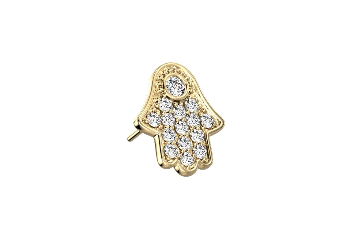 14K Gold Threadless Top