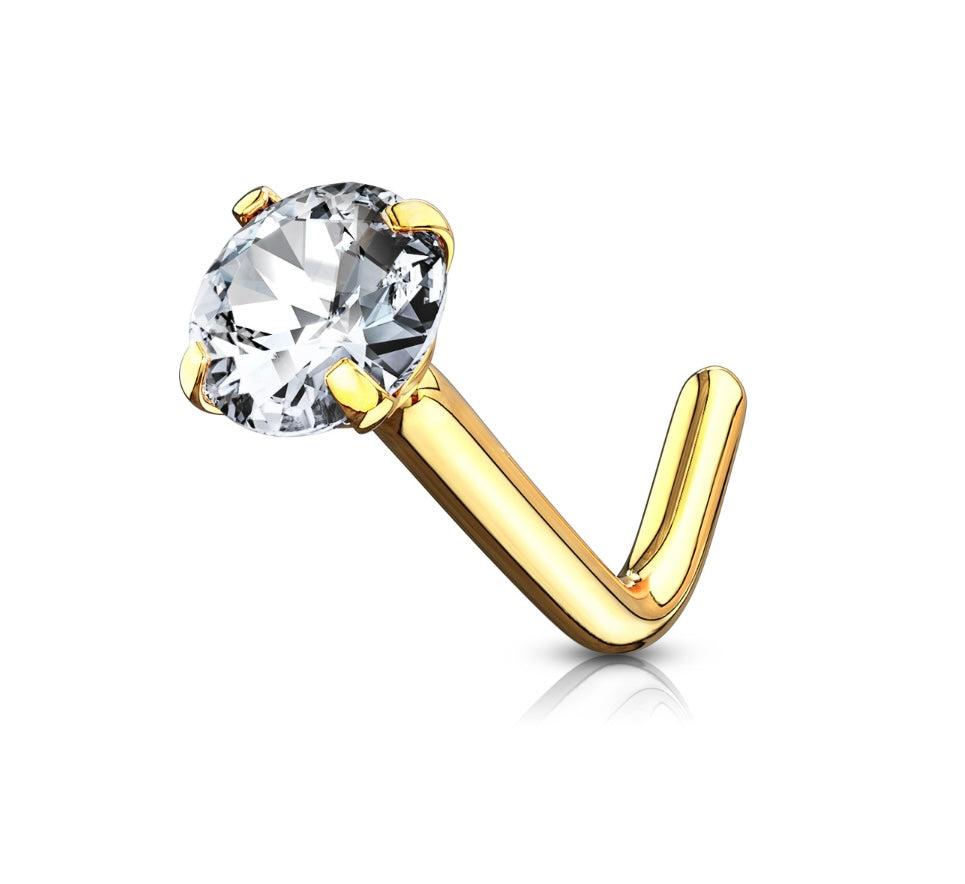 14k Gold Nose Stud