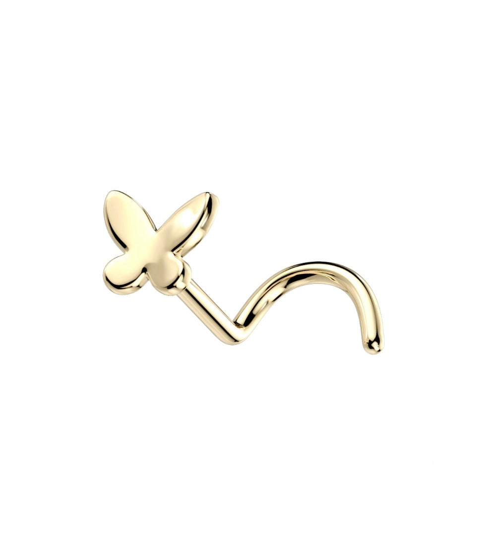 14K Gold Nose Stud